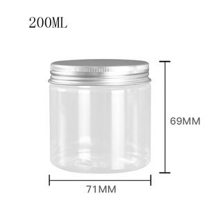 Contenitore Vuoto da 200ML 250ML, Diametro 71mm, Bottiglia Trasparente in PET per Conservazione Alimenti, Barattolo con Tappo a Vite per Crema Cosmetica - Product Image 2