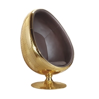 Genuino cuero/tela de oro clásico moderno diseño ocio huevo cápsula silla para habitación de Hotel