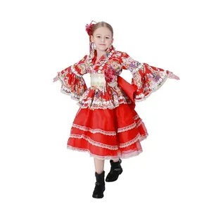 패션 파티 할로윈 카니발 멋진 아이 아이 유아 소녀 드레스 일본 기모노 의상