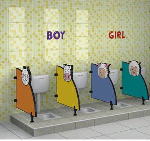 Trường Vệ Sinh Nơi Để Tiểu Phân Vùng Bảng Điều Khiển 12Mm HPL Trẻ Em <span class=keywords><strong>Phenolic</strong></span> Nhà Vệ Sinh Phân Vùng - Product Image 3