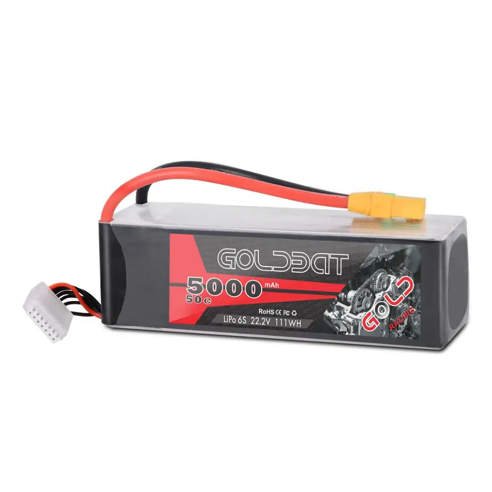 Oplaadbare Goede Kwaliteit Hoge C-Rate Lipo 6S 5000Mah 22.2V 50C Lithium-polymeer Rc Drone Auto batterij