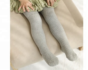 Maille coréen Solide Couleur Coton Leggings Enfants mignon Bébé Fille Collants - Product Image 4