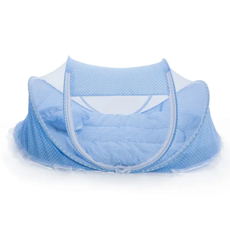 Portable Type Kids Sealed Mosquito Net Mattress Pillow Mesh Bag Comfortable Babies Travel Bed