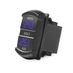 12V 24V Volt Meter LED Digital Display DC Voltmeter Voltage MeterとTerminalsためCar Automobiles Motorcycle Truck Boat