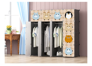 2019 Merveilleux 8 Cubes En Plastique Autoportant Bricolage Placard Pliant Bébé Garde-Robe Placard Bébé Armoire Pour Vêtements - Product Image 5
