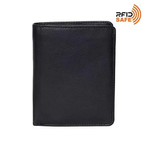Hombre billeteras Bifold <span class=keywords><strong>Flip</strong></span> ID Cartera de cuero Vertical ranuras de moneda y compartimento con cremallera RFID bloqueo - Product Image 4