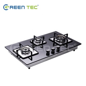 กระจกนิรภัยสีดำ Cooktop <span class=keywords><strong>Best</strong></span> เปลวไฟ3หัวเตาเตาก๊าซสำหรับขาย/ในตัวแก๊ส Hob - Product Image 2