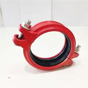 China Manufacturer Ductile Iron Grooved Pipe Fitting Rigid Coupling