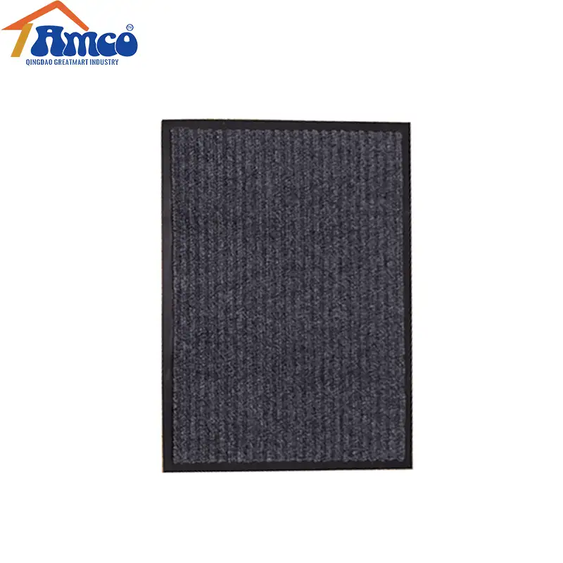Anti-slip Durable PVC doormat, double striped entrance door mat for kitchen