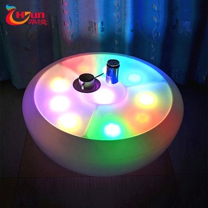 Nuevo diseño interior <span class=keywords><strong>Gloria</strong></span> colores LED muebles mesa de café con colorido recargable - Product Image 1