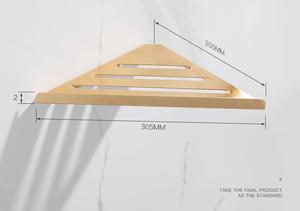 <span class=keywords><strong>Mensola</strong></span> Angolare per <span class=keywords><strong>Doccia</strong></span> a Due Ripiani a Forma di Triangolo Montata a Parete in Oro Spazzolato - Product Image 5