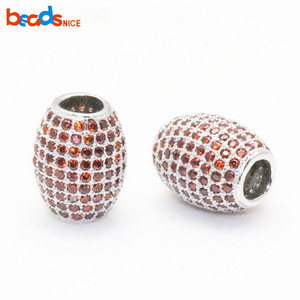 Beadsnice مجوهرات فضية من أحجار الراين خرز صغير مرصع بأحجار الزركونيا المكعبة 25104 - Product Image 3