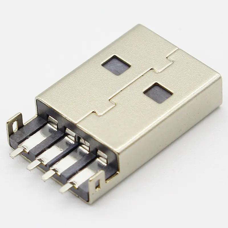 USB2.0 4ピンAタイプオスプラグSMTコネクタブラックG49データ伝送充電用