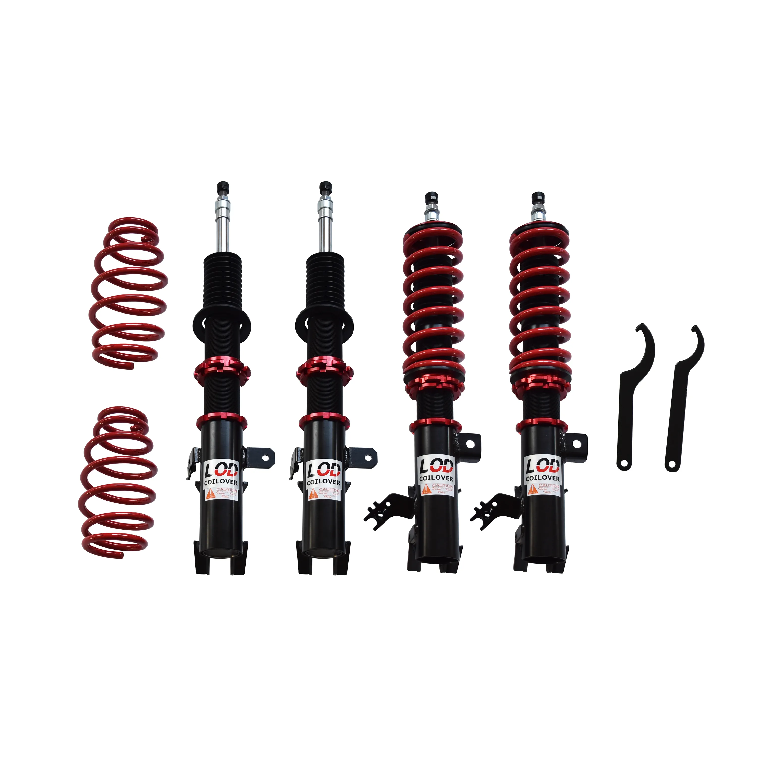 LOD Height adjustable monotube coilover with 32 level soft to hard adjustable damper