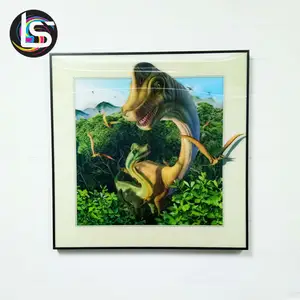 Di alta qualità a buon mercato personalizzato bellissimo paesaggio e pvc animale lupo lenticolare appeso a parete immagine 3d poster