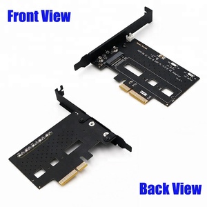 NGFF M.2 SSD NVME PCI-E pour PCI-E 3.0x 4X Adaptateur avec Ventilateur De Refroidissement et Profil Bas Support pour Bureau - Product Image 3