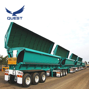 Venta caliente de transporte de carbón <span class=keywords><strong>tren</strong></span> <span class=keywords><strong>B</strong></span> Interlink remolque Dumper remolques hidráulico del remolque del camión de Mongolia - Product Image 6