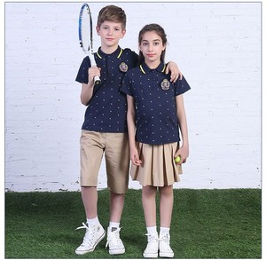 Fornitura di Fabbrica OEM Uniformi Scolastiche Personalizzate Set Maglietta e Pantaloni per Bambini Divisa Scolastica <span class=keywords><strong>Polo</strong></span> per Bambini - Product Image 2