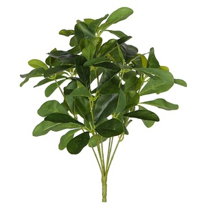 Decoración de pared Artificial, hoja de plástico, decoración para <span class=keywords><strong>el</strong></span> hogar y la Oficina, simulación de hojas tropicales, verde, ramo de hojas artificiales - Product Image 3