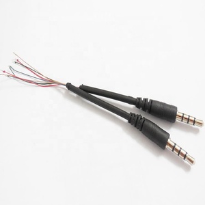 Cable de Audio TRRS de 3.5 mm, 4 Polos, Chapado en Níquel, de 10 cm, Desnudo y Estañado - Product Image 1