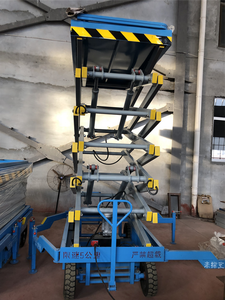 Elevador de Tijera Hidráulico Eléctrico Portátil para Remolque Móvil, Elevador Vertical de Una Persona con Plataforma - Product Image 3