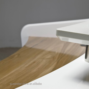 QS-RC08 Modern Reception Front <strong>Desk</strong> for Hotel <strong>High</strong> Quality <strong>White</strong> <strong>High</strong> <strong>Gloss</strong> Eco-Friendly Durable Information <strong>Desk</strong> Counter <strong>Desk</strong> - Product Image 6