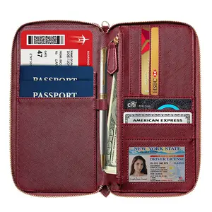 旅行证件组织者RFID护照钱包案例笔家庭持有人ID腕带