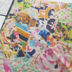 Vải cotton 100% dệt thoi Leno in kỹ thuật số, họa tiết in nổi - Product Image 2