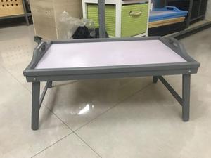 접이식 다리 단단한 나무 침대와 소파 암 커피 트레이 테이블 - Product Image 4