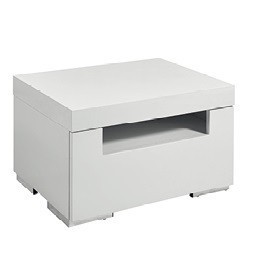 Table de nuit en bois blanc, meuble circulaire minimaliste, style américain, vente en gros, usine, - Product Image 2