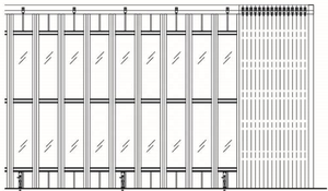 Portes coulissantes accordéon en aluminium et <span class=keywords><strong>PVC</strong></span> pour la sécurité commerciale 2025, portes pliantes en polycarbonate bon marché, transparentes, pour les supermarchés - Product Image 3