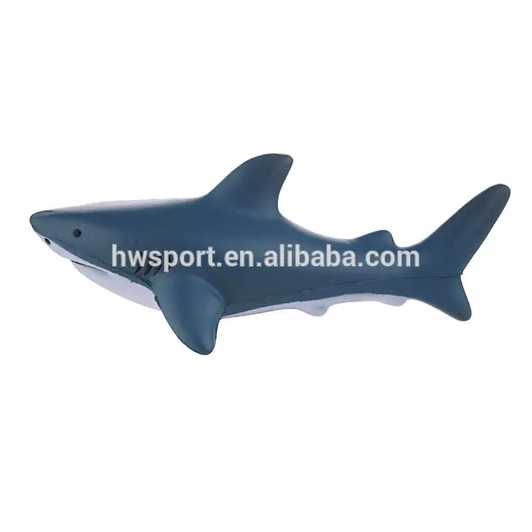 cheap novelty animal toy shark shape pu foam stress relief squeeze toys