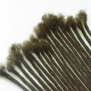 HohoDreads [HOHO DREADS] Factory Direct 10inch/0.4cm Dark Brown Human Hair Soft Dread Locks
