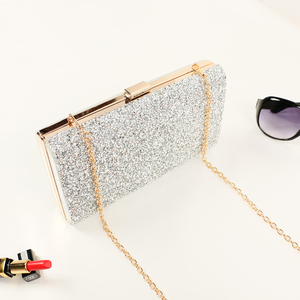 Bolso de Mano de Noche de Cuero para Mujer, Bolso de Mano de Noche con Cristales y Diamantes en Caja - Product Image 4
