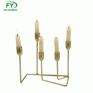 23*14 * H21.5cm En Gros tailles personnalisées mondial de lumière de thé en métal en laiton doré bougeoir - Product Image 1