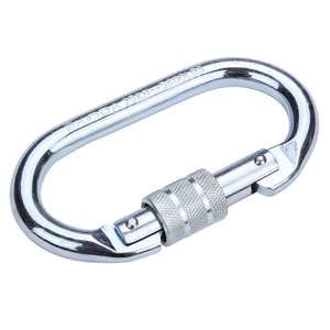 XINDA 25kN de plata oval screwgate de acero de aleación mosquetón para la seguridad <span class=keywords><strong>industrial</strong></span> escalada - Product Image 2