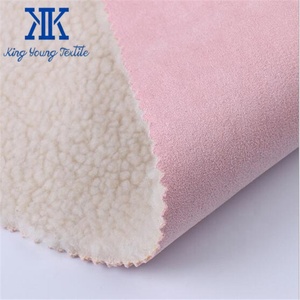 Vải da lộn ngoại quan với Sherpa/Warp dệt kim da lộn ngoại quan vải lông cừu sang trọng/Sherpa bọt ngoại quan vải - Product Image 3