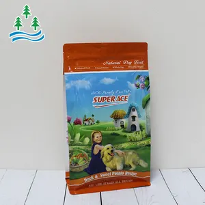 Khuyến Mại Tái Chế Retort Snack Thức Ăn Vật Nuôi Bao Bì Đáy Phẳng Pouch Với Dây Kéo Cho Thức Ăn Vật Nuôi Túi