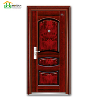 Porte en acier résidentielle à vente chaude, porte d'entrée principale, porte en acier de sécurité, provenant d'une usine chinoise