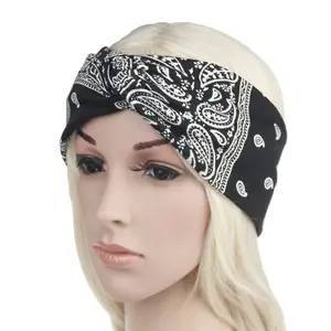 Bandeau torsadé imprimé Paisley pour femmes, bandeau style Bandana, Yoga, cheveux enroulé