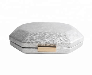 Géométrie de soirée sac argenté blanc embrayages de <span class=keywords><strong>mariage</strong></span> pour transporter - Product Image 3