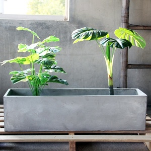 <span class=keywords><strong>Maceta</strong></span> <span class=keywords><strong>larga</strong></span> <span class=keywords><strong>de</strong></span> cemento para decoración al aire libre - Product Image 2