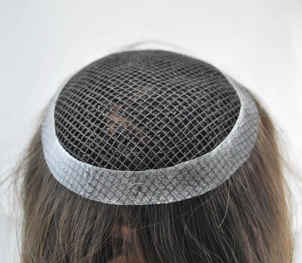 Personalizzato nero naturale dei capelli topper per le donne dei capelli umani remi di pesce netto toupee per le donne