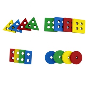 Nhận thức Phù Hợp Với Giáo Dục Xây Dựng Khối Montessori Bé Hình Dạng Hình Học Câu Đố Gỗ - Product Image 3