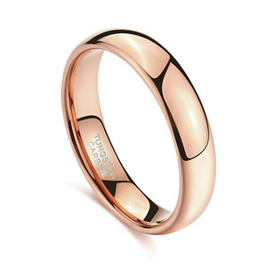 Anillo de Boda de Oro de 18k Chapado en Oro Pulido de Alta Calidad al por Mayor, Anillos de Boda Clásicos Minimalistas de 4mm, Grabados Personalizados para Él y Ella - Product Image 6