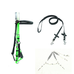 Il Set di briglie in Nylon regolabile all'ingrosso include selle in PVC con cavezze di resistenza australiana da corsa <span class=keywords><strong>accessori</strong></span> inglesi - Product Image 4