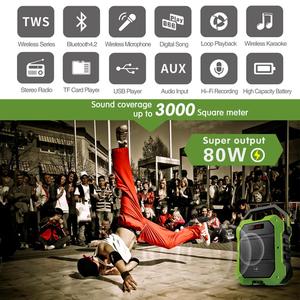 ¿Altavoz PA <span class=keywords><strong>Karaoke</strong></span> altavoz <span class=keywords><strong>azul</strong></span> diente TWS altavoz en la boda fiesta barbacoa y las actividades de la Iglesia? - Product Image 5