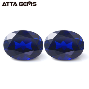 Gros Ovale Coupe <span class=keywords><strong>Saphir</strong></span> <span class=keywords><strong>Bleu</strong></span> Synthétique <span class=keywords><strong>Pierre</strong></span> <span class=keywords><strong>Prix</strong></span> Par Carat - Product Image 3