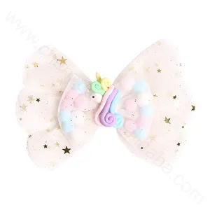 Wholesale Hair bows for girl 3" grosgrain ribbon bow,fashion cute girl Hair bows boutique with alligator clips