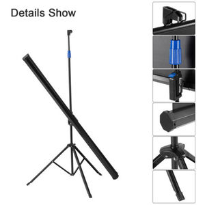 Trípode Manual de 84 pulgadas para <span class=keywords><strong>proyector</strong></span>, <span class=keywords><strong>pantalla</strong></span> de proyección, soporte de suelo, <span class=keywords><strong>pantalla</strong></span> de proyección portátil extraíble para oficina y escuela - Product Image 1